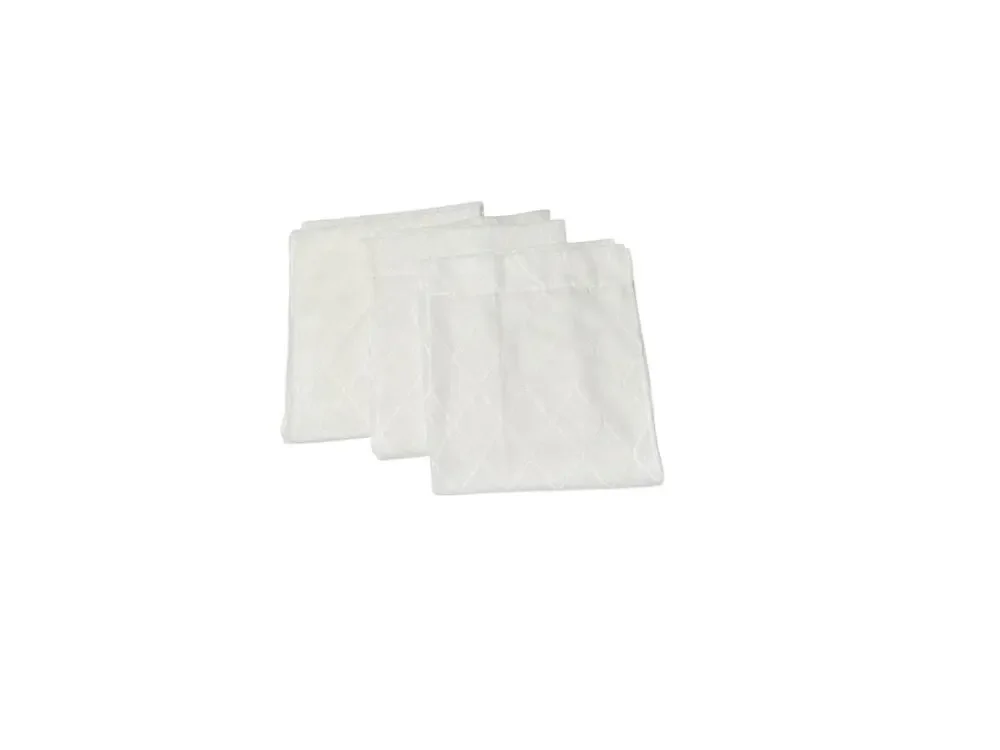 Set of 3 Sheer Diamond Embroidered Curtains Drapes 2 Panels Solid White 86 Long